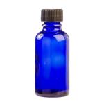 30ML Blue Glass Aromatherapy Bottle With Screw Cap - Black 18 410