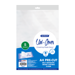 Marlin Pre-cut Book Covers A4 Clear Self Adhesive 5'S