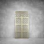Laser Cut Screen - Design 098 - 2000 X 1000 X 20 Matt Gold Outdoor