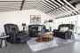 New York 3 Piece 3 Action Lounge Suite Black