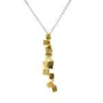 Spartan Single 18CT Gold Princess Pendant Necklace - Gold