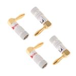 Nakamichi Speaker Connector Banana Plugs 90 Degree Angle 2PAIRS