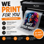 DTF Easy Peel Printing Service From R179PM
