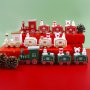 Plastic Miniature Train Cake Topper Set - Christmas Holiday Cake Decoration Ornaments Festive Baking Supplies No Electricity Required Feather-free Ideal Gift And Prop Scene Decor