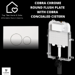 Cobra Chrome Round Flush Plate With Concealed Cistern