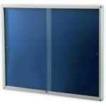 Parrot 1200x900mm Display Case with Pinning Board & Sliding Doors in Royal