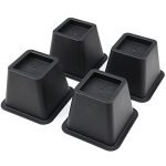 Ihomepark Bed Risers 4 Inch Heavy Duty Square Furniture Frame Lift For Couch Chair Desk Sofa And Bunk Bedpost Set Of 4