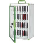 Glosen 36 Slots Cell Phone Locker Portable Phone Storage Cabinet Wall Mounted Aluminum Alloy Cellphone Lock Box With Key & Handl