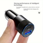 Pd Fast Charging Car Phone Charger Car Charger 3.1A Aluminum Alloy Car Charger Head Mobile Phone Car Charger Usb+pd Super Fast C