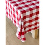 Linen House Revana Check Red Tablecloth