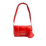 Puffy Logo Shoulder Bag -red black