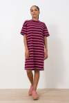 Striped T-Shirt Dress - XL Multi Stripe