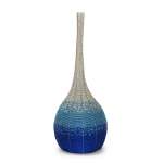 Glass Beaded Floor Light - Small Blue And Silver