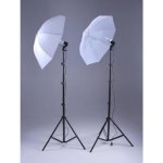 2PCS Spiral 2X 85WATT Lights With Translucent Umbrellas