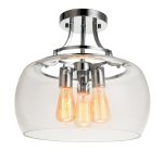 Ultra Metal And Glass Ceiling Chrome