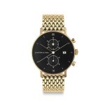 Chrono Small Gold Black Woven Steel