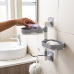 Wall Mounted Rotatable Draining Multi Layer Soap Rack