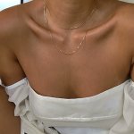 Unique Minimalist Retro Style Chain Necklace Clavicle Chain For Women Elegant Classic Style Golden Necklace