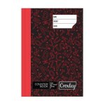 A4 2QUIRE Book Black red 192PG Hard Cover Croxley