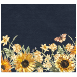 Printed Poncho Sunflowers