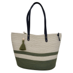 Mia Melange - Shopper Bag - Olive Stripes