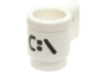 Parts Minifigure Utensil Cup With Black 'c:' Pattern 3899PB001