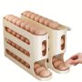 1PCS Large Capacity Rolling Egg Holder Automatic Egg Storage Rack Stackable Multi-layer Egg Organizer For Refrigerator Kitchen Cabinets Shelves Counter - Kitchen Organization Accessory