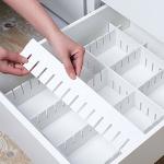 Knnriim 8PCS Drawer Dividers 12.6" X 2.76" Thick Diy Organizer Separator Large Adjustable Dresser Drawer Organizer For Clothes B