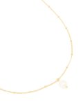 Goldair Gold Plated Freshwater Pearl Pendant & Ball Chain Necklace