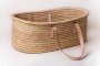 Moses Basket With Nude Leather Handles