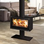 C&a Cristal 78 - Freestanding Fireplace 8-14KW - Pedestal Base