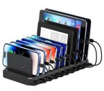 USB Charging Station For Multiple Devices 10 Port 60W Multiple USB Charger Station With Adjustable Dividers Fast Charging Statio