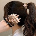 10PCS New Coffee Color Love Pendent Hair Tie Girl Cute Bowknot Hair Tie Elastic Rubber Hair Bands Hair Accessories For Women Ide