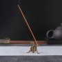 1PC Copper Alloy Turtle Incense Stick Holder - Metal Alphabet Animal Figurine For Various Room Types Suitable For Indoor And Outdoor Use Ideal For