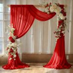Mds Pack Of 1 Wedding Arch Drape Panel 30" Width X 20FT Long Sheer Chiffon Arbor Canopy Drapery Fabric For Wedding Ceremony Rece