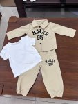Baby Boy Spring And Autumn Fashion Trend Street Casual Simple Outdoor Slim Letter Print Long Sleeve Roll-neck Shirt Short Sleeve