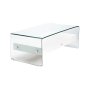 - Hooch 120X60CM 12MMTEMPERED Glass Coffee Table With Drawer - White