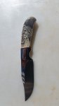 Hunting Knife With Giraffe Bone Handle