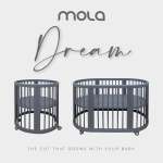 Mola Dream Convertible Cot - White Beechwood Yes