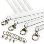 Ooowow 36 Inch 4 Pack All Clear Acrylic Curtain Pull Wand - Clear Drapery Pull Rod For Opening-closing Curtains. Versatile Curta