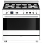 Smeg Concerto Cooker With Gas Hob 90X60CM White SSA91MAWH2