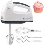 Handmixer Electric Handheld - 7 Speed Portable Kitchen Mixer Electric With 5 Stainless Steel Accessories Whisk Food Beater For W
