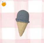 Ice Cream - Baby Blue Soft Toy Teddy No Hanging Loop