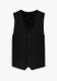 Black Slim Fit Stretch Viscose Blend Waistcoat