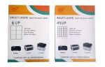 45UP And 6 Up Label Self Adhesive A4 Size 100 Sheets