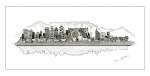 Cape Town Black And White Art Print - 60CM X 32CM
