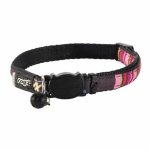 CAT Rogz Z Neo 11MM Safeloc Breakaway Collar Black Candystripes Waggs Pet Shop