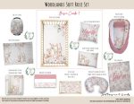 Cot Duvet Bedding Woodlands Soft Rose Set