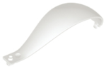 Parts Panel 4 X 4 X 11 Curved Tapered With Clip At Each End 18969 - White