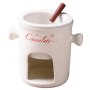 Fondue Mug Ceramic Chocolate Melting Fondue Mugs White